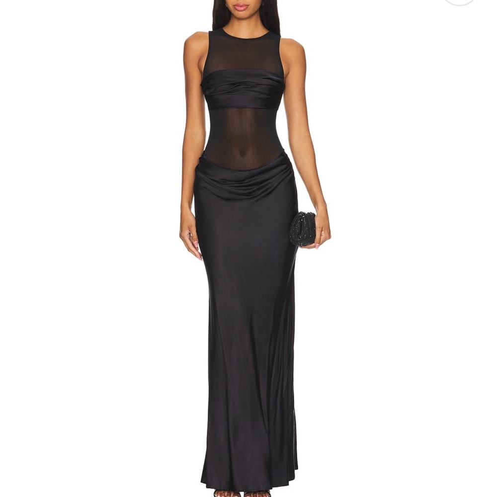 NBD Sheer Black Maxi Dress
